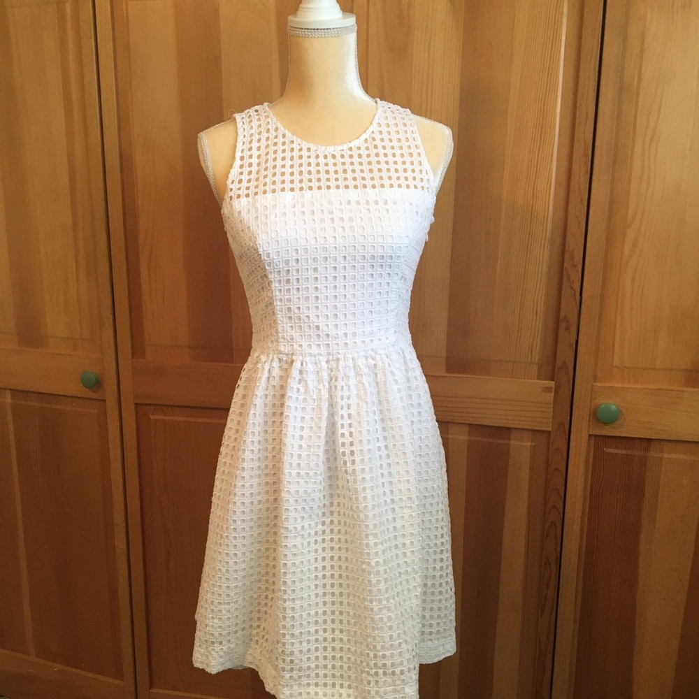 Banana Republic White Eyelet Dress